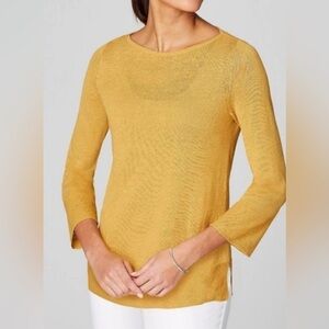 J Jill linen blend boatneck sweater